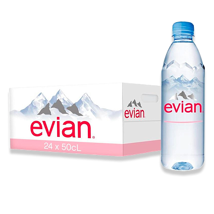 Минеральная вода Evian ПЛАСТИК 0,5л.